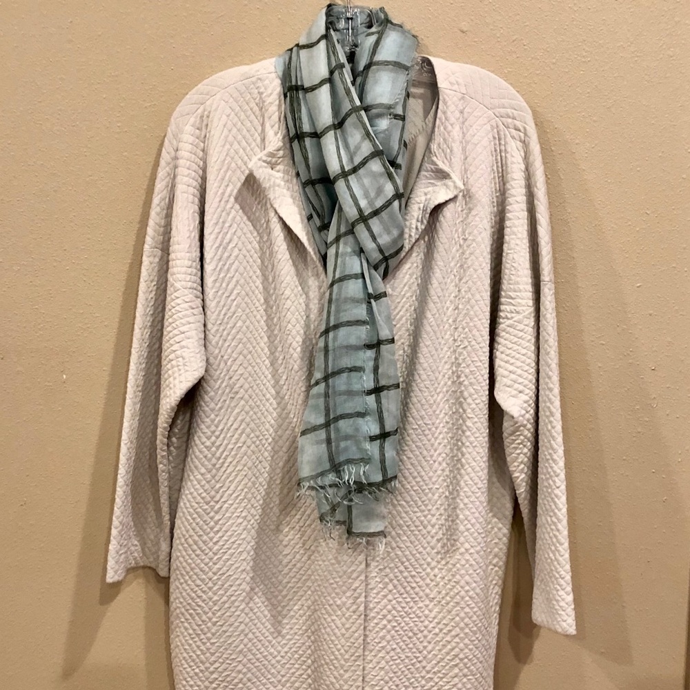 Classic Eileen Fisher Set XL Top/Jacket/Scarf